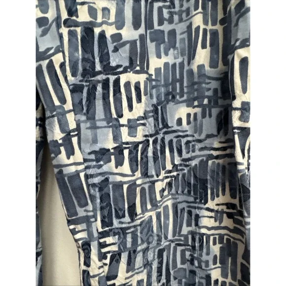 Lisette L Montreal Pants 4 Blue Pattern Stretch Straight Pull‎ On Comfort Pants - Picture 2 of 5